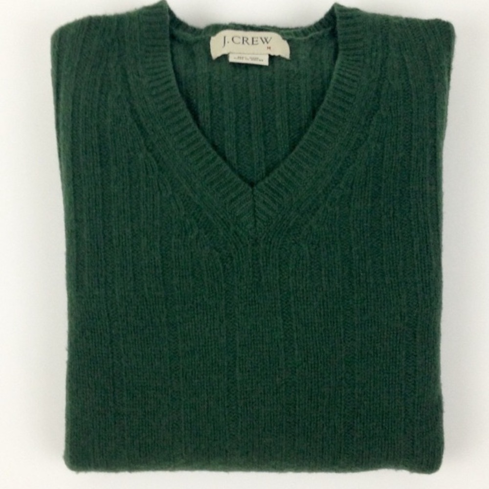 J.CREW hunter green sweater.